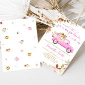 Invitation Baby shower Citrouille de camion rose