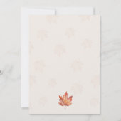 Invitation Baby shower Citrouille de chute d'aquarelle (Dos)