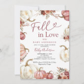 Invitation Baby shower Citrouille de Fall in Love (Devant)