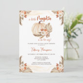 Invitation Baby shower Citrouille de Fall Little (Debout devant)