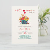 Invitation Baby shower Citrouille de la chute du seau (Debout devant)