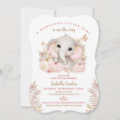 Invitation Baby shower Citrouille de la fille d'au (Devant)