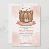 Invitation Baby shower Citrouille de la fille de W (Devant)