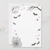 Invitation Baby shower Citrouille de la petite fille de Boo H (Dos)