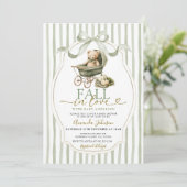 Invitation Baby shower Citrouille de la poussette de l'ours v (Debout devant)