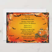 Invitation Baby shower Citrouille de la princesse Halloween (Dos)