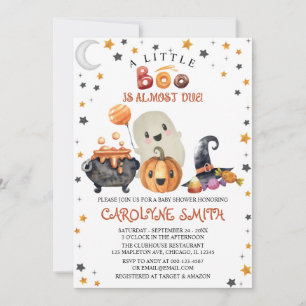 Invitation Baby shower Citrouille de Little Boo Halloween