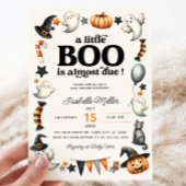 Invitation Baby shower Citrouille de Little Boo Halloween