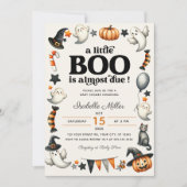 Invitation Baby shower Citrouille de Little Boo Halloween (Devant)