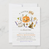 Invitation Baby shower Citrouille de Little Boo Halloween (Devant)
