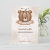 Invitation Baby shower Citrouille de l'ours des bo (Debout devant)
