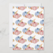 Invitation Baby shower Citrouille de révélation de genre (Dos)