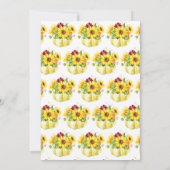 Invitation Baby shower Citrouille de tournesols d'automne (Dos)