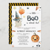 Invitation Baby shower Citrouille d'Halloween (Devant / Derrière)