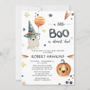 Invitation Baby shower Citrouille d'Halloween