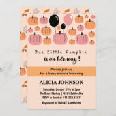 Invitation baby shower citrouille d'Halloween Cute (Devant / Derrière)