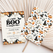 Invitation Baby shower Citrouille d'Halloween Little Boo Fall