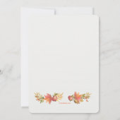 Invitation Baby shower Citrouille fille (Dos)