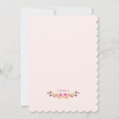 Invitation Baby shower Citrouille fille (Dos)