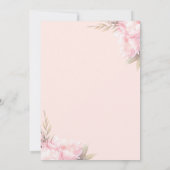 Invitation Baby shower citrouille Fille rose Floral Automne A (Dos)