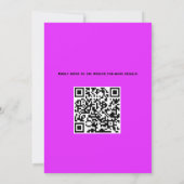 Invitation Baby shower citrouille filles rose violet code QR (Dos)