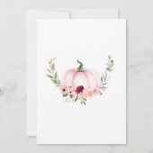 Invitation Baby shower Citrouille Fleurs d'automne (Dos)