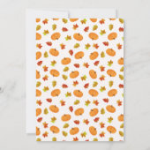 Invitation Baby shower Citrouille floral (Dos)