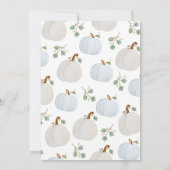 Invitation Baby shower Citrouille garçon (Dos)