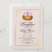 Invitation Baby shower Citrouille Gold (Devant)