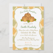 Invitation Baby shower citrouille Harlequin Gold Twins (Devant)