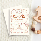 Invitation Baby shower Citrouille Little Cutie Pie
