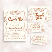 Invitation Baby shower Citrouille Little Cutie Pie