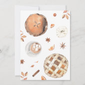 Invitation Baby shower Citrouille Little Cutie Pie Fall (Dos)
