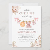 Invitation Baby shower Citrouille Little Cutie Pie Fall (Devant)