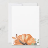 Invitation Baby shower Citrouille minimaliste (Dos)