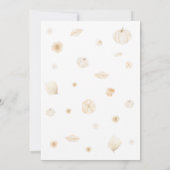 Invitation Baby shower Citrouille Neutral Boho (Dos)