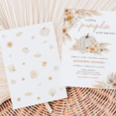 Invitation Baby shower Citrouille Neutral Boho