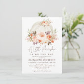 Invitation Baby shower Citrouille neutre Automne Automne Flor (Debout devant)