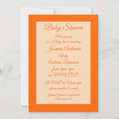 Invitation Baby shower Citrouille neutre genre mignon Orange (Dos)