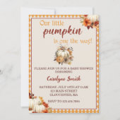 Invitation Baby shower citrouille Notre Petit Citrouille (Devant)