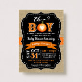 Invitation baby shower Citrouille "Oh mon garçon"