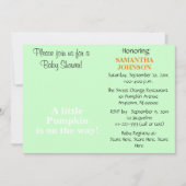 Invitation Baby shower Citrouille orange (Devant)
