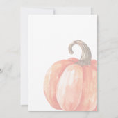 Invitation Baby shower Citrouille orange de l'aquarelle d'aut (Dos)
