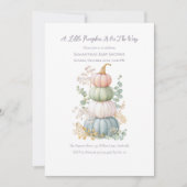 Invitation Baby shower Citrouille Pastel Fall (Devant)