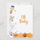 Invitation Baby shower Citrouille petit garçon (Dos)