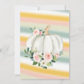 Invitation Baby shower citrouille, Pink Gold Elegant (Dos)