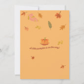 Invitation Baby shower citrouille rétroactif vintage (Dos)