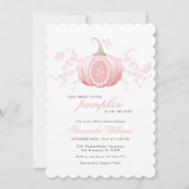 Invitation Baby shower Citrouille rose (Devant)