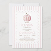 Invitation Baby shower Citrouille rose (Devant)
