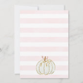 Invitation Baby shower Citrouille rose (Dos)